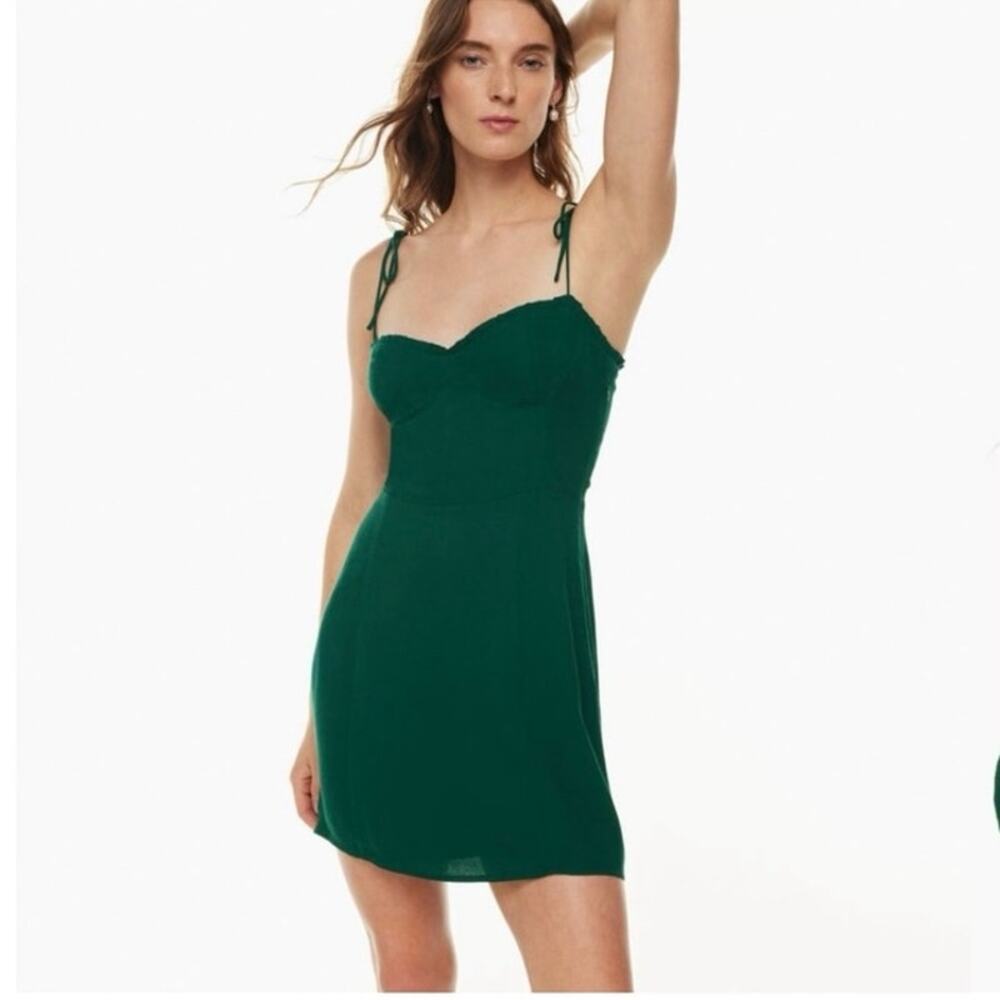 Wilfred Emerald Green Sweetheart Bow Tie Sleeveless Mini Dress Women's size 6